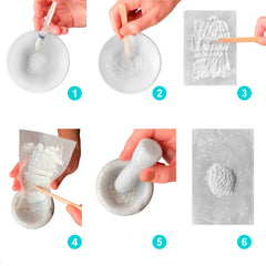 Powder being mixed with UV resin for a keepsake jewelry piece