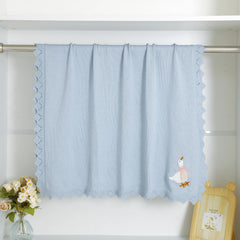 mimixiong cotton baby blanket embroidery-detail goose adds heirloom charm