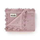 Mimixiong Dreamy Lilac cotton baby blanket swaddle provides soft, breathable coziness for newborns.