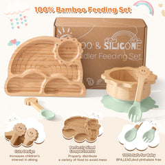 MingHoYo sun-shaped bamboo bowl adds playful fun while reducing mess at mealtimes.