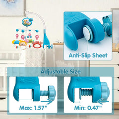 Mini Tudou 360 degree rotating animal rattle toys captivate baby during crib time