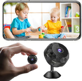 Mini WiFi Security Camera demonstrates easy WiFi setup for quick placement.