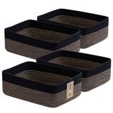 MiniArk large shallow basket on bathroom shelf storing towels for easy access