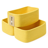 MiniArk small storage baskets on a shelf keeping cosmetics organized.
