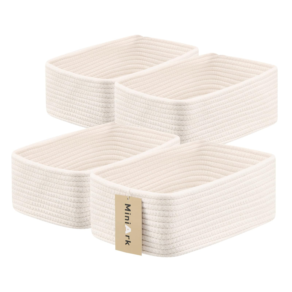 MiniArk small storage baskets rectangle 4-pack neatly organize cosmetics and small items