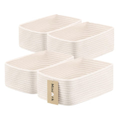 MiniArk small storage baskets rectangle 4-pack neatly organize cosmetics and small items
