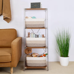 MiniArk baby-nursery storage basket helps organize essentials.