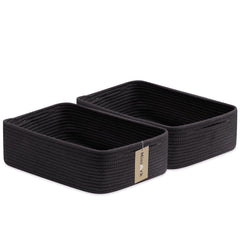 MiniArk large rope basket front view for towels, blankets, and organized spaces.