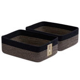 MiniArk large shallow basket folded for organized storage, ready to organize clutter