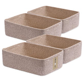 MiniArk large shallow basket with towels, ideal for bathroom organization