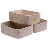 MiniArk large shallow baskets folded, easy reshaping for versatile storage.