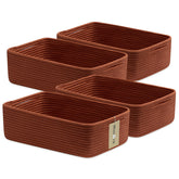 MiniArk large shallow baskets red pack front view for organized storage