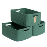 MiniArk large storage basket green front view shows spacious capacity for clothes and toys