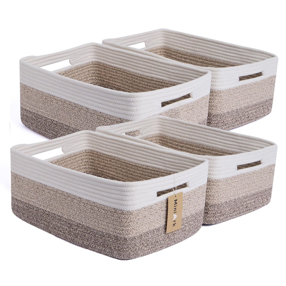MiniArk large storage baskets folded packaging and gift ties, ready to shape for organizing.