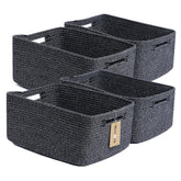 MiniArk large storage baskets organize clothing and items for easy access in closets.