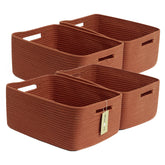 MiniArk large storage baskets oxide red front view for tidy closet organization