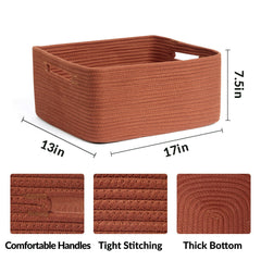 MiniArk large storage baskets oxide red stack on shelf easy access