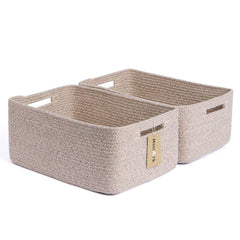 MiniArk large storage basket on a shelf holding clothes for easy organization