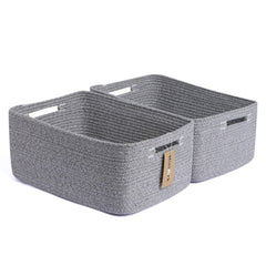 MiniArk large storage basket on shelves offers roomy space with woven texture