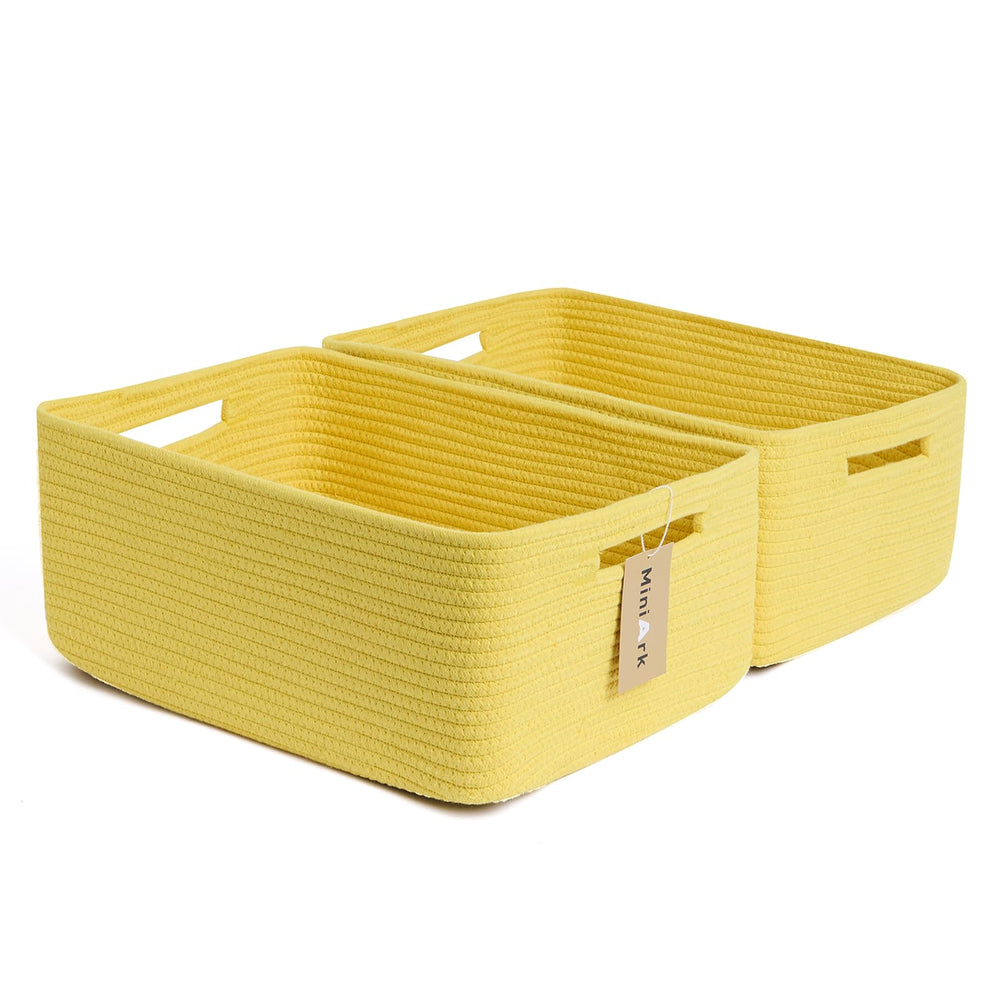 MiniArk large storage baskets on a shelf showcase spacious closet organization for clothes and blankets