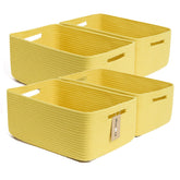 MiniArk large storage baskets yellow, rectangular open for easy access and bulk clothes storage.