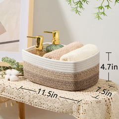 MiniArk shelf toy basket woven rope adds warm texture to playroom