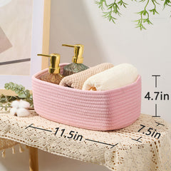 MiniArk light pink basket on desk with craft supplies for clutter-free workspace