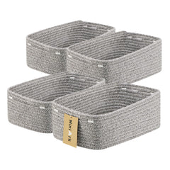MiniArk small storage baskets in rectangular shape organize cosmetics, keys, and cables.