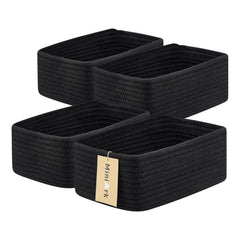 MiniArk small storage baskets set of four in black for compact storage