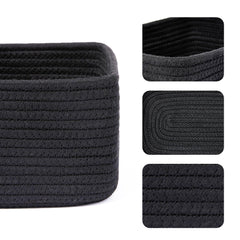 MiniArk woven rope baskets closeup cotton texture ideal for nurseries