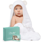MINIBOO hooded towel newborn bear design gentle absorbency for bath time