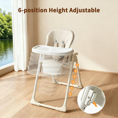 MiniKins high chair backrest and footrest in beige for added comfort.