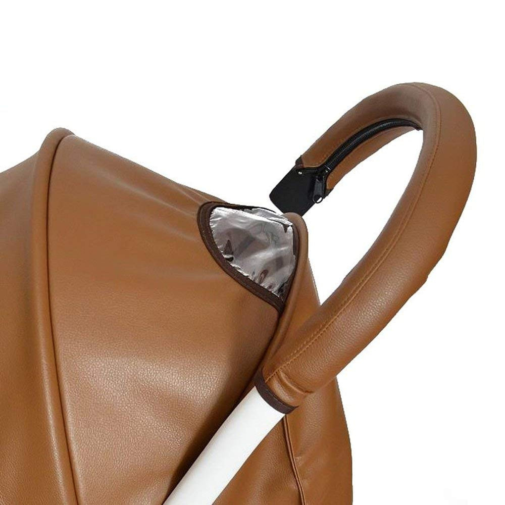 MINILUJIA stroller armrest cover brown provides dust protection and a soft touch
