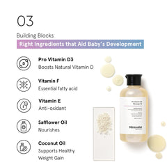 Minimalist baby massage oil packaging box for easy storage