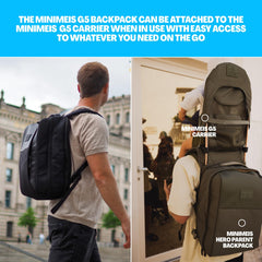 MINIMEIS HERO Backpack Birch open top highlights 180-degree suitcase opening