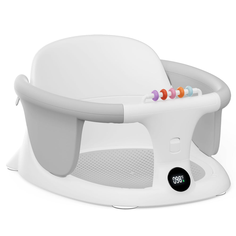 Minimiss bath seat in tub provides stable support during bath time.