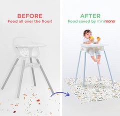 Minimono multipurpose activity mat provides a clean surface for crafts, meals, and play.