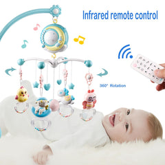 Mini Tudou baby crib mobile with 150 melodies soothes newborns through varied lullabies.