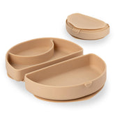 Miniware Silifold travel plate folded for compact storage, ideal for on-the-go meals.