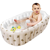 Mink bear tub inflatable bath ready for quick setup during bath time