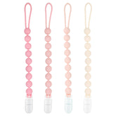 MINMUNJIU pacifier clip pack in four colors for coordinating baby outfits