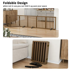 Mino Kesper freestanding dog gate shown with sturdy rubber feet for stability.