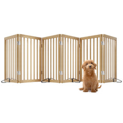 Mino Kesper extra wide dog gate bamboo for doorway blocking and elegant home style