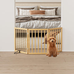 Mino Kesper foldable dog gate, standalone no install for easy room separation