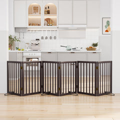 Mino Kesper freestanding pet gate 55-110 closed forms a stylish doorway barrier for dogs