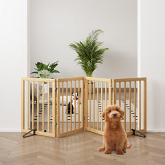 Mino Kesper natural bamboo gate for entrance blocks doorway while blending with modern decor