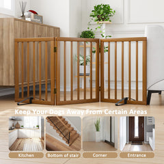 Mino Kesper no-installation gate folds flat for easy storage.