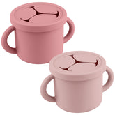 Mintlyfe snack cups for toddlers grip-handles show easy-grip design for mess-free snacking.