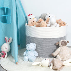 MINTWOOD Design basket open-top provides easy access for throw pillows and towels
