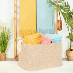 MINTWOOD Design basket with sturdy handles for easy transport of laundry or toys.
